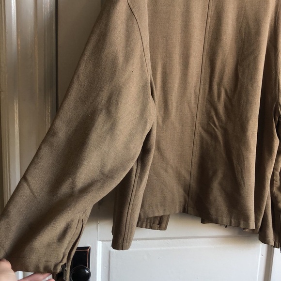 Perry Ellis Brown Zip Front Spread Collar Jacket XL - Picture 11 of 13